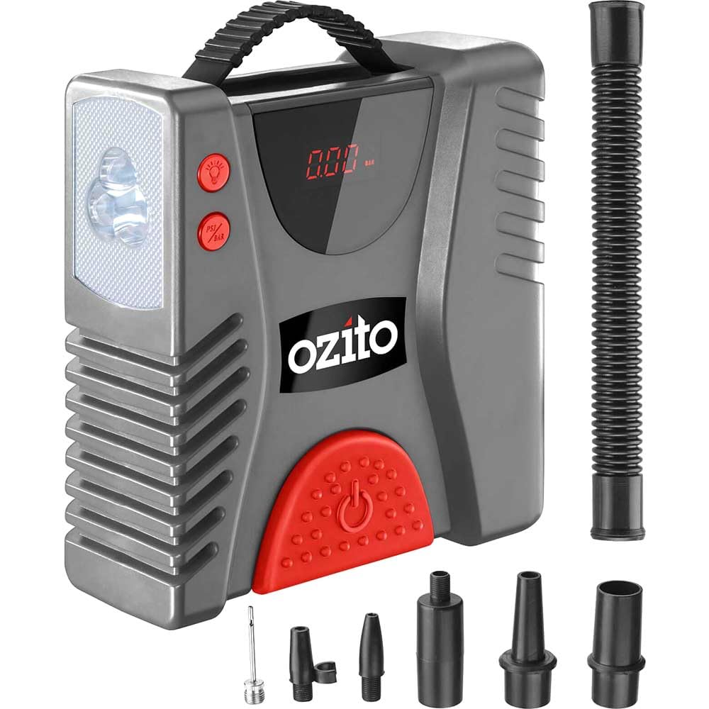 12V Digital Mini Air Compressor Ozito