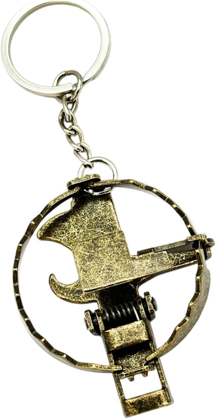 Miniature Mousetrap Styles Keychain Iron Portable Keyrings Accessory for Snacking Stress Relief Decorative