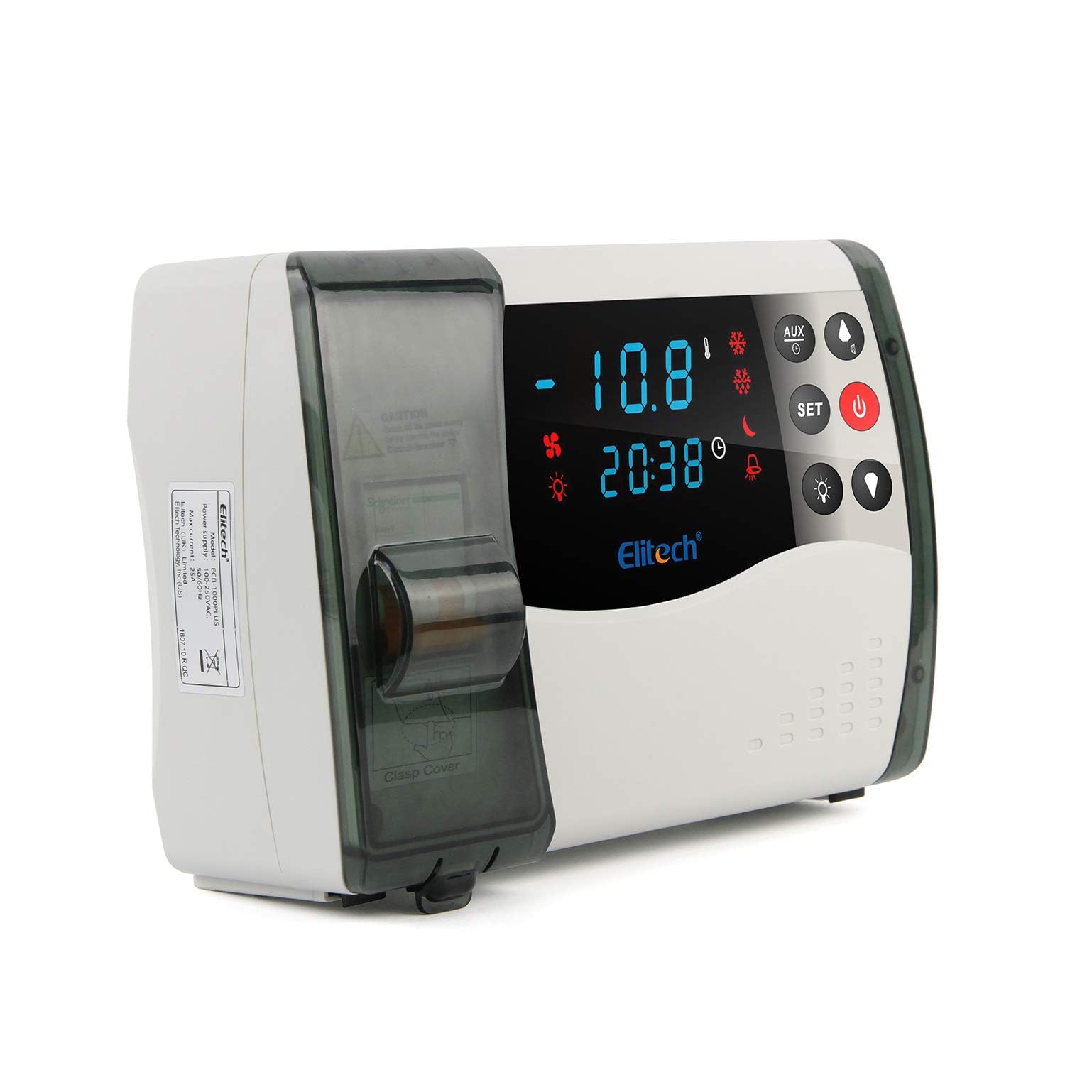 Elitech Pannello di controllo elettrico in plastica con refrigerazione 3HP, sbrinamento, ventola, uscita luce e allarme, 100-256VAC, rete WiFi+4G, con sensore di temperatura (ECB-1000Plus)