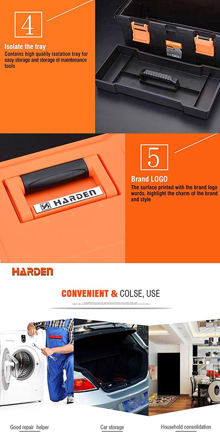 Harden Tool Box - Durable Plastic Organizer -4
