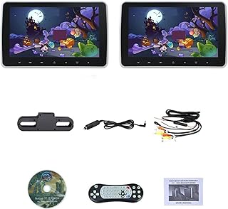Portable DVD player DVD Player 10.1 Inch Car Video Players Portable MP5 LCD Screen Headrest Touch Button Gaming Monitor HDMI USB SD FM IR Speaker for Car ( Color : 2 DVD Player Monitor , Size : 1 )