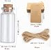 Imagen de CL-Link 20 unidades de 10 ml de mini botellas de vidrio con corcho + 20 hilos + 20 etiquetas colgantes para DIY