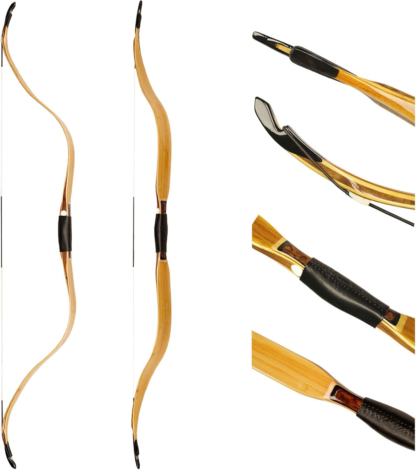 AF Archery Recurve Bow Traditional Horse Bow for Mounted Archery and Precision Shooting, Sicai Bow Peak Heritage of Ming Dynasty, 30-50 lbs