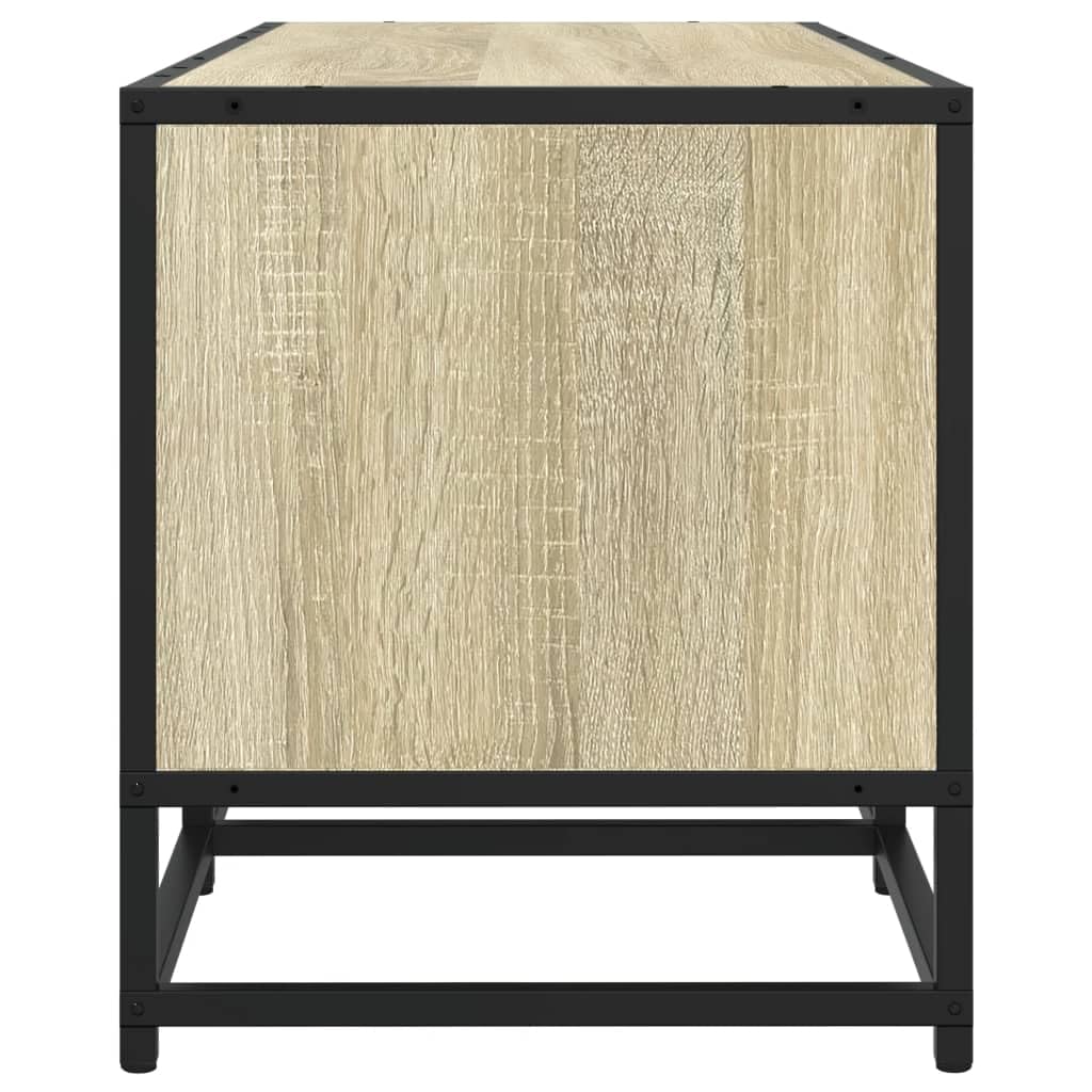 Mobile basso per TV in rovere Sonoma, 180 x 35 x 41 cm, in metallo