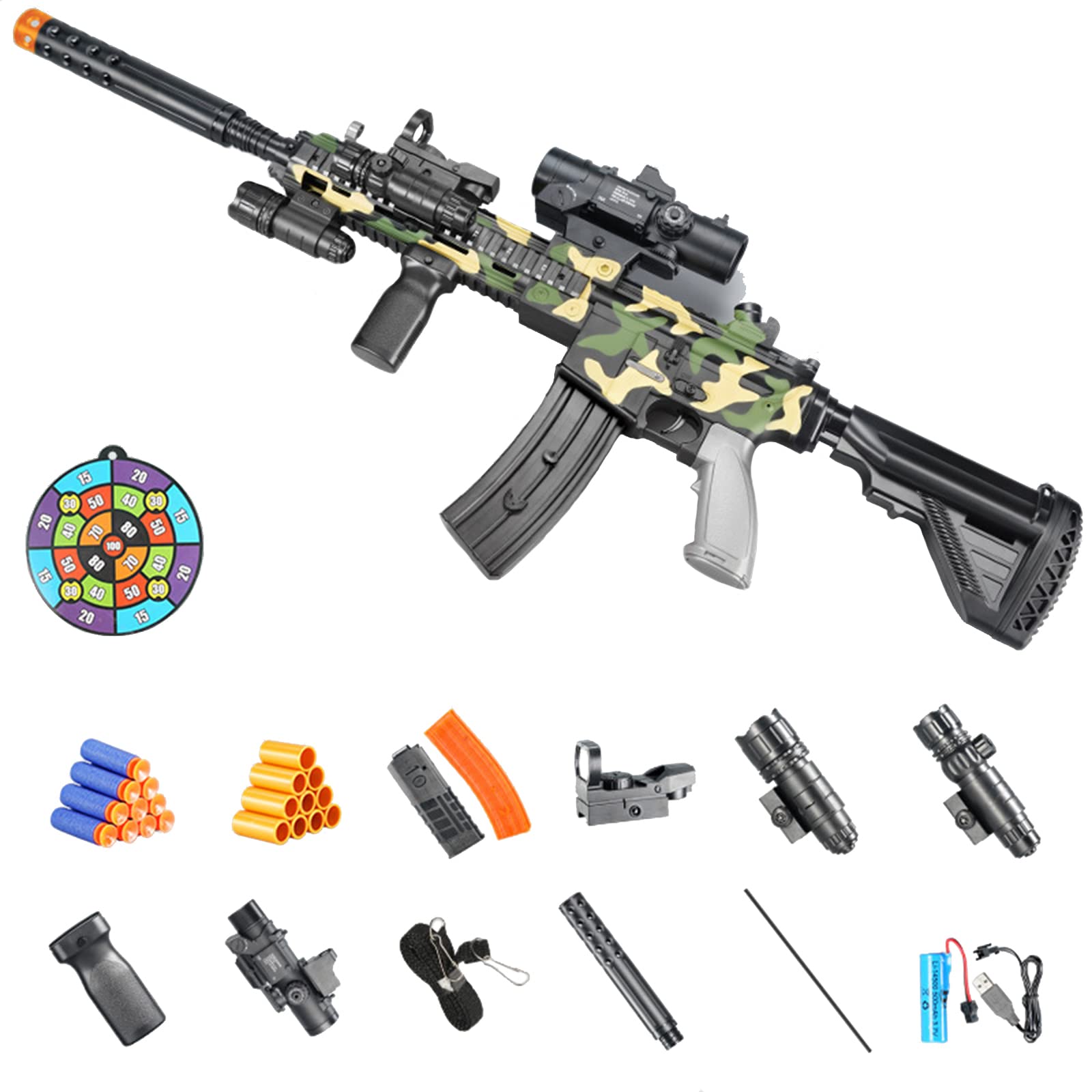 Buy M416 Toy Foam Blasters s, DIY Automatic with 80 Soft Bullets and 40