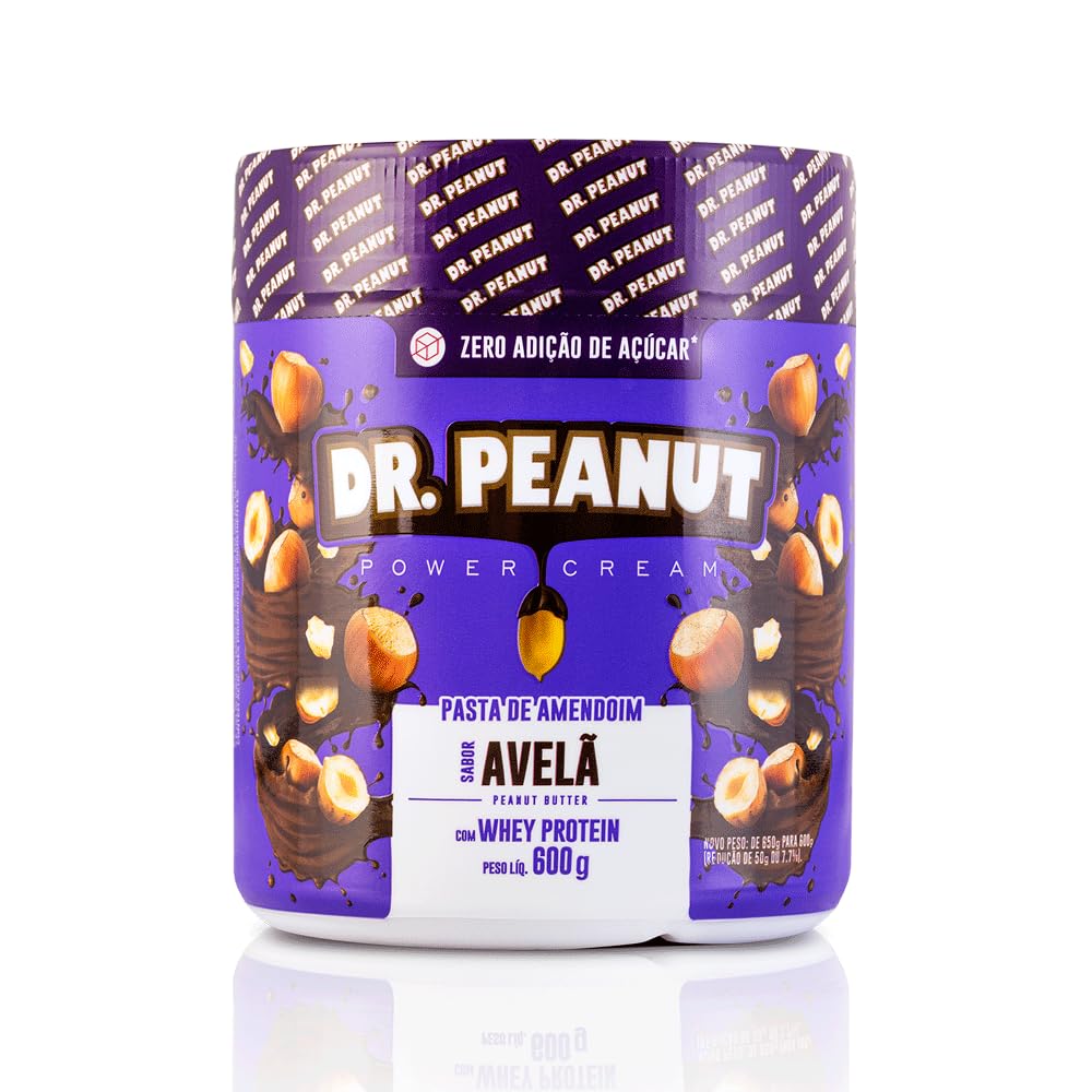 Pasta de Amendoim - 600g Avelã com Whey Protein - Dr. Peanut