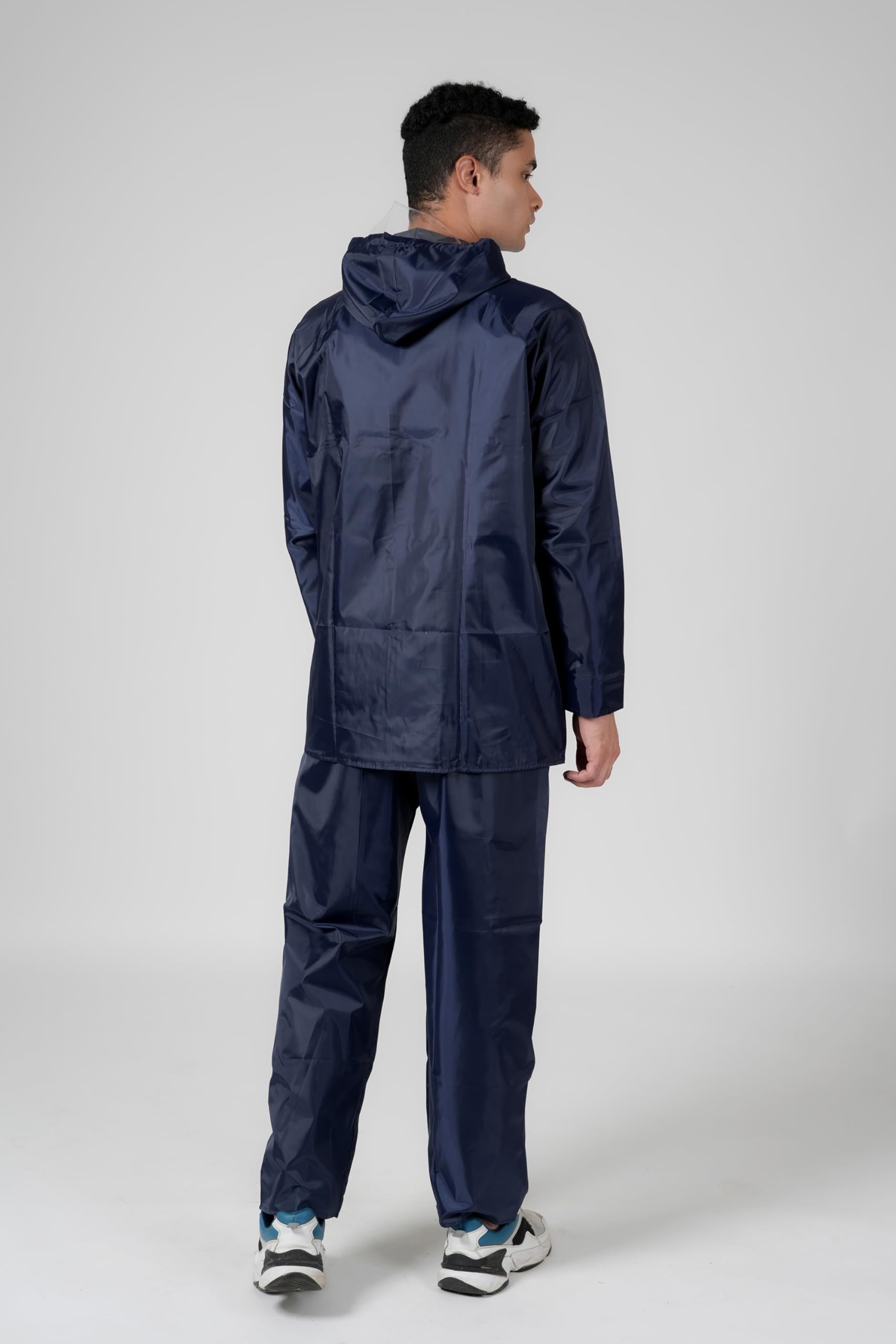 TAGAS Men's Raincoat ||Waterproof for Bike ||Reversible Double Layer with Hood || Set of Top and Bottom rain Wear (MRC-8006-BLUE-XL) 1