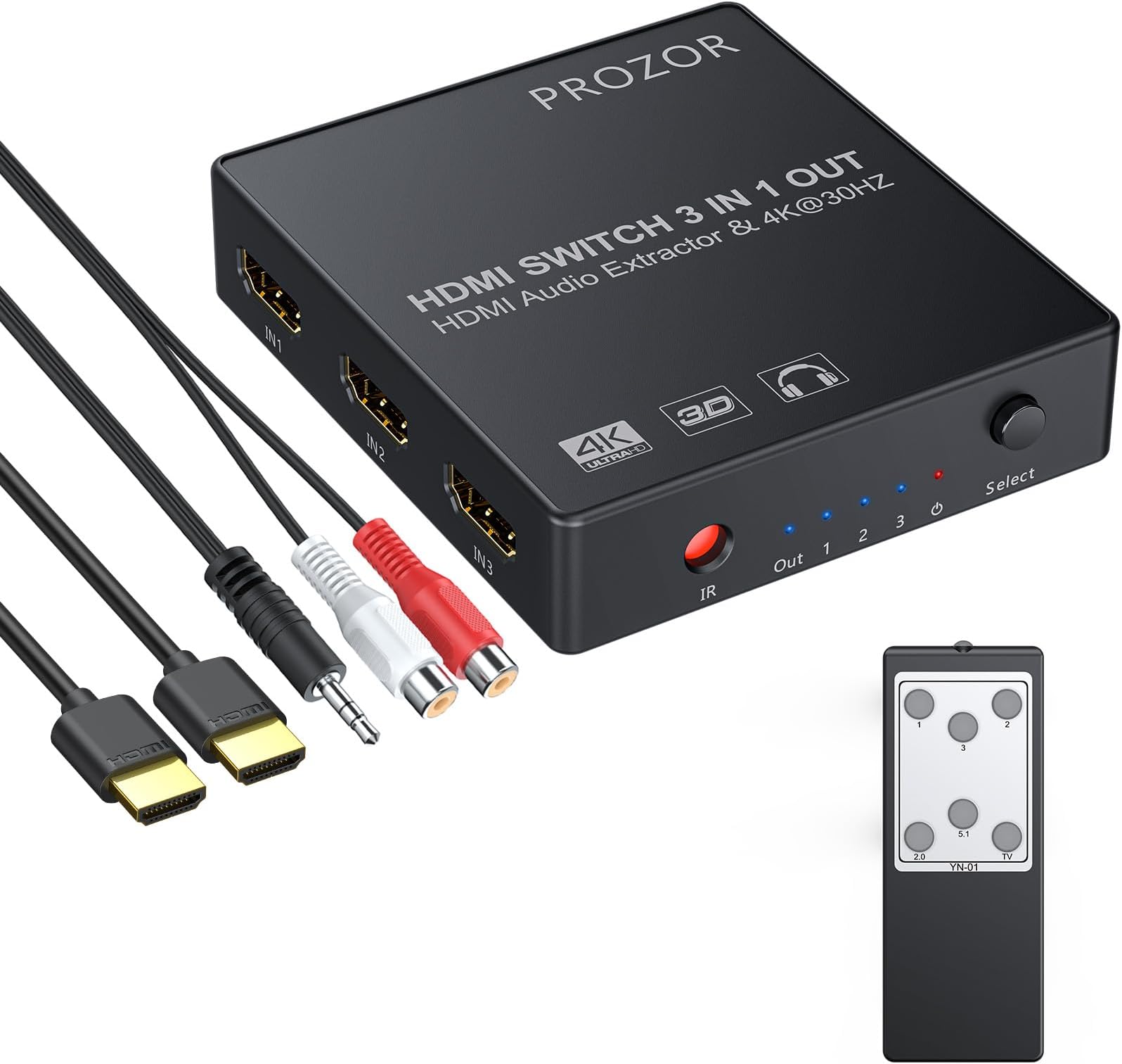 Estrattore Audio HDMI 2.0 - Convertitore 4K A SPDIF Ottico E AUX, Con Controllo Volume, Supporto HDR - Foto 12