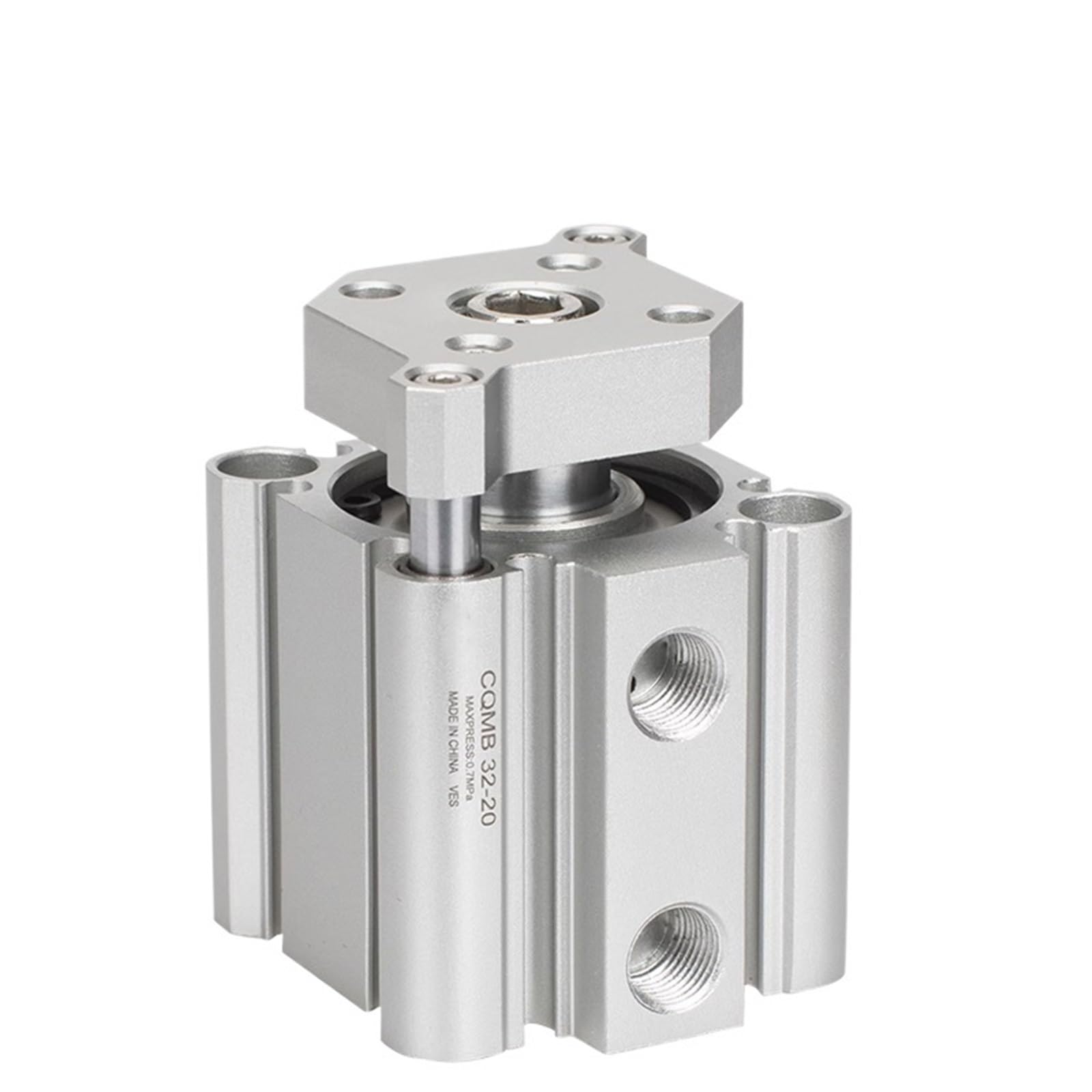 Vérin pneumatique compact CQMB100 avec course de 5mm pour guidage de précision