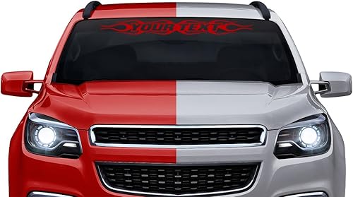 Miniatura 3 de Design #124 - Calcomanía de vinilo personalizable con texto personalizado con nombre de llama tribal, para ventana trasera, auto, camión, SUV,