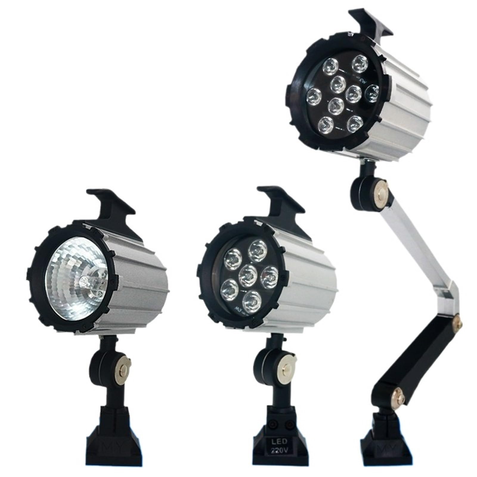 1pcs 6W/7W/9W LED Machine Tool Operation Light Long Arm Foldable Waterproof Oil-Proof CNC Lathe Equipment Lighting(21W 220V Long arm)