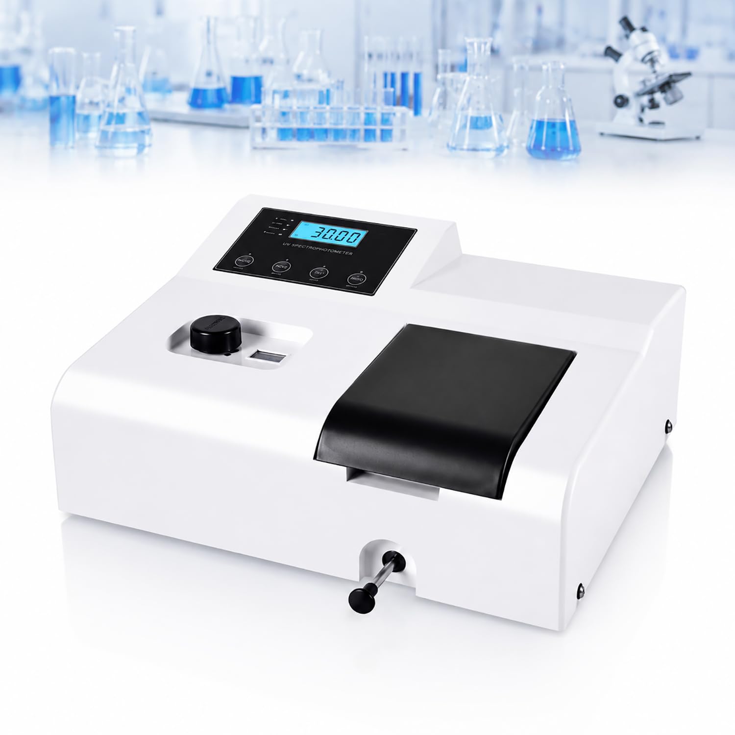 GOYOJO Spettrofotometro portatile 721, lampada visibile dello spettrofotometro 350-1020nm del laboratorio di LDC Digital, spettrometro 110V dell'attrezzatura analitica di laboratorio della lampada del