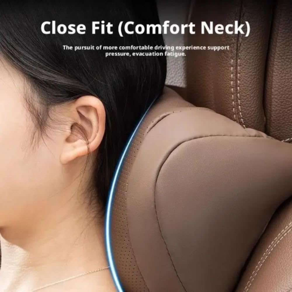 Cuscino di supporto ergonomico per auto, cuscino poggiatesta regolabile, morbido materiale traspirante, riduce l'affaticamento del collo per guidatori e passeggeri, comodo accessorio da viaggio