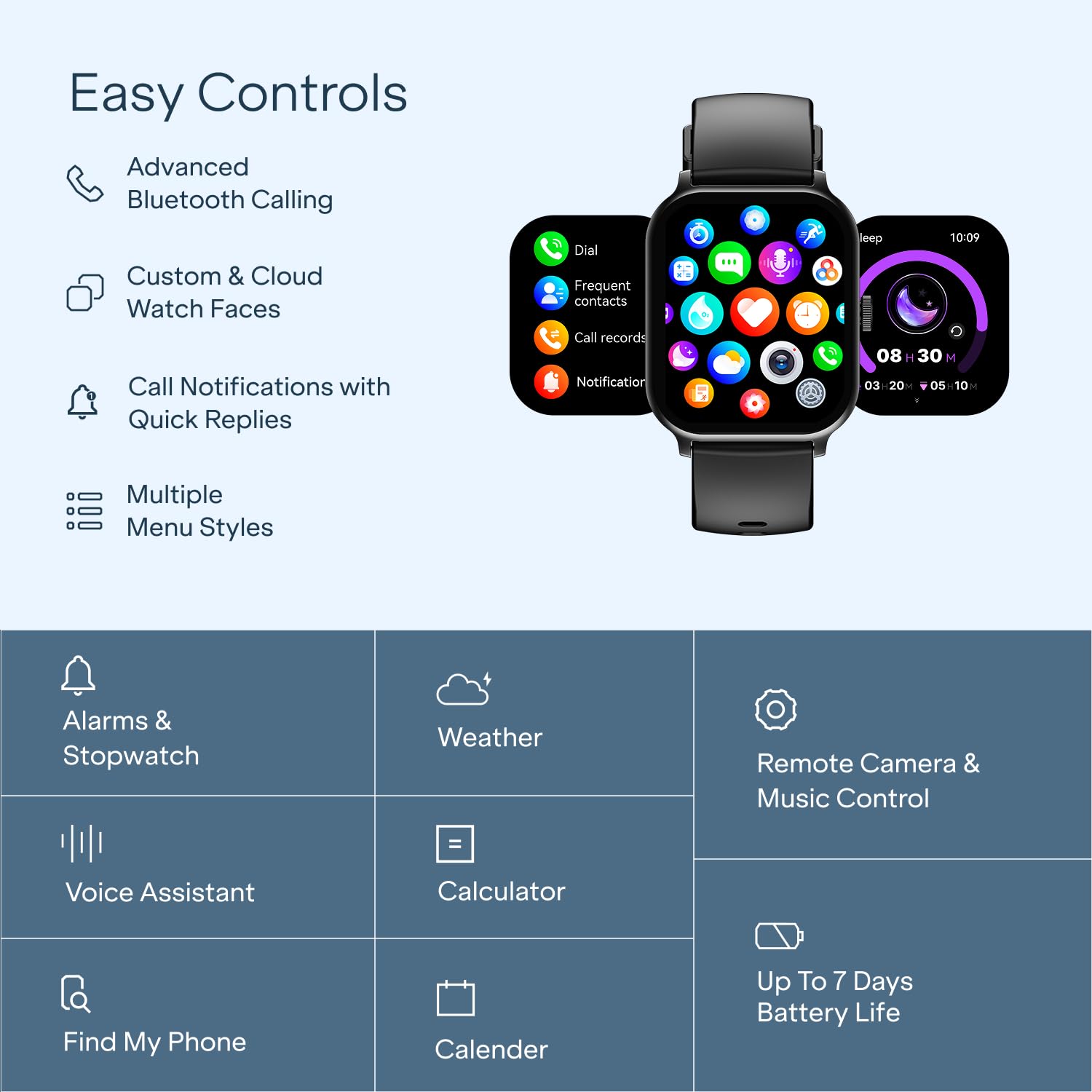 boAt Ultima Ember 2 Smartwatch, 1.96” AMOLED Display, Ultra Bright 1000 nits Brightness, AOD, Personalized Fitness Nudges, Functional Crown, 100+ Sports Mode smartwatch for Men & Women (Active Black) — Amazon image 6