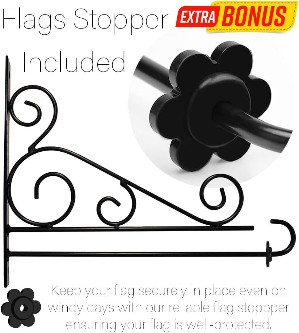 Progress Pride Burlap Garden Flag - Set Wall Holder Support Rainbow Love LGBT Gay Bisexual Pansexual Transgender - House Decoration Banner Small Yard Gift Double-Sided Made in USA 13 X 18.5 - Image 11