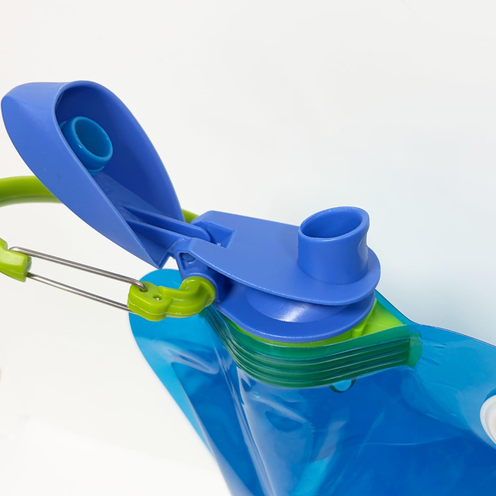 2 Pezzi Borraccia Pieghevole Con Moschettone,Borraccia Morbida Plastica 1 Litro,Sacca Idrica Per Running,Bottiglia Pieghevole Per Escursionismo,Soft Flask Per Festival E Feste Running