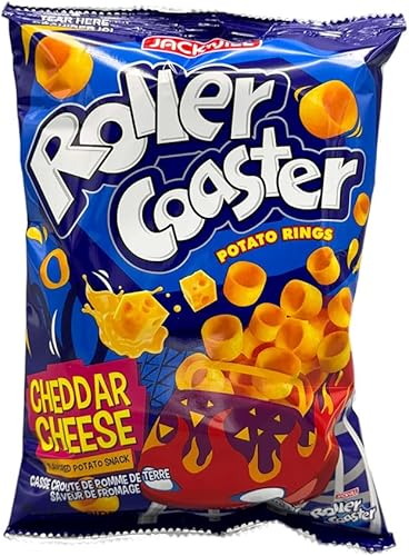 Miniatura 2 de Jack n Jill Roller Coaster - Anillos de patata con queso cheddar, paquete de diez 3 onzas por paquete