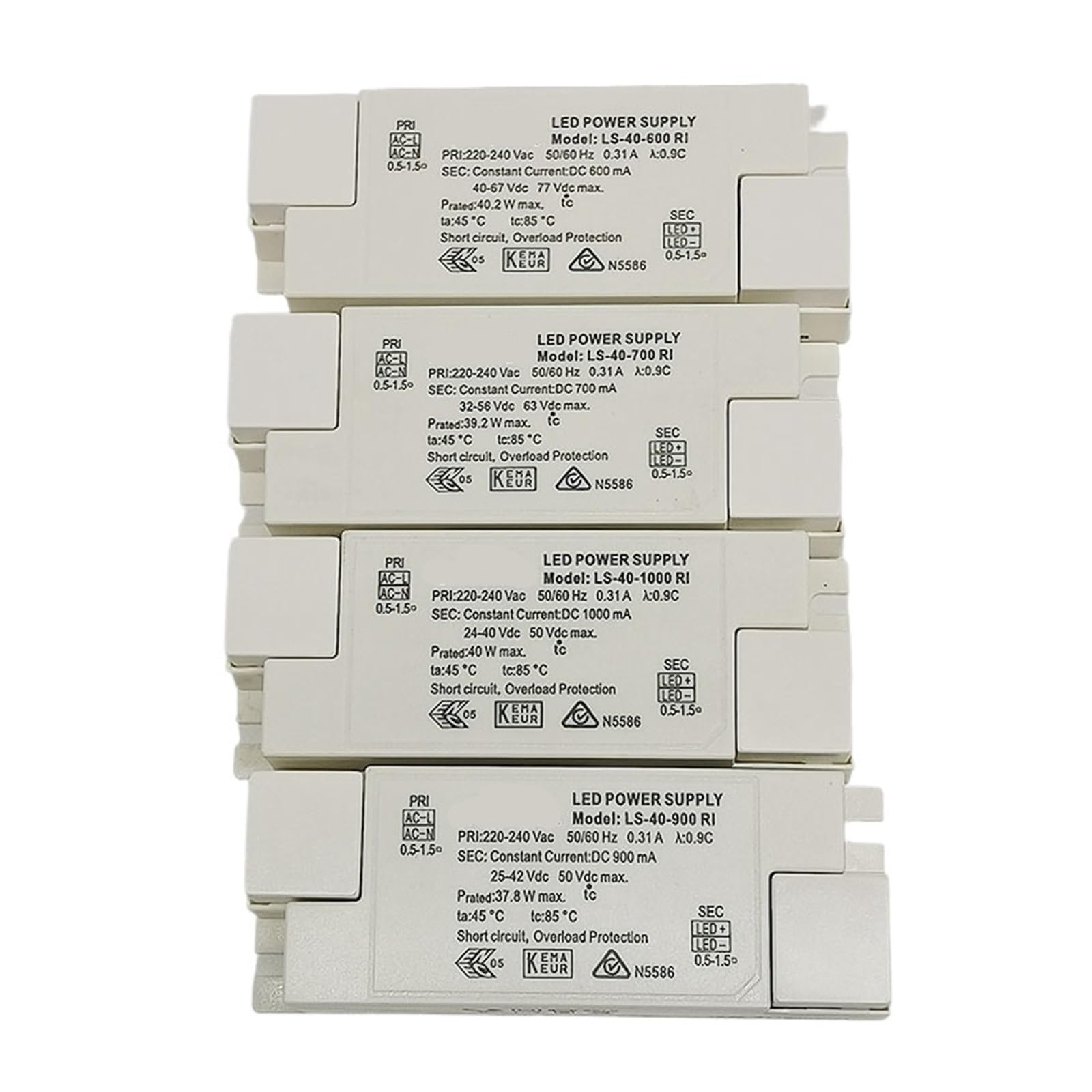LED Strahler Treiber Netzteil Konstantstrom 30W Trafo 42W Vorschaltgerät 8W(LS 40 600LX24W30 42600ma)