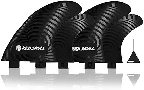 RedSkull - Quilha Surf Quadriquilha Padrão Fcs1 Rigida 4 Fins Laterias Large Injetada - Prancha de Surf, Sup, Long, Fun