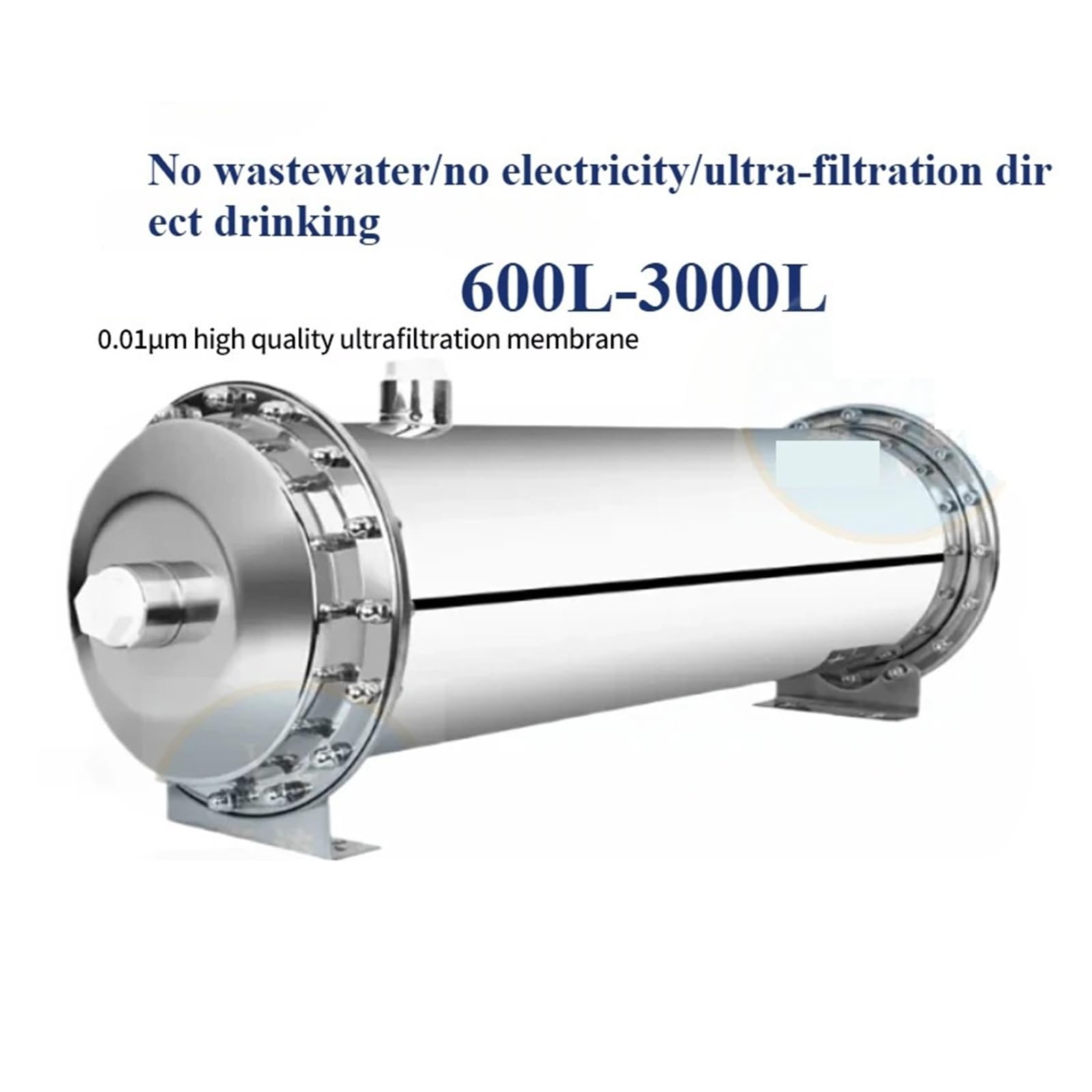 Wasserfiltersystem mit Durchfluss, rostfrei, 0,01 μm, Ultrafiltrationsfilter, wiederverwendbar, PVC, übersteigt das ganze Haus den Heimgebrauch(114-2000L)