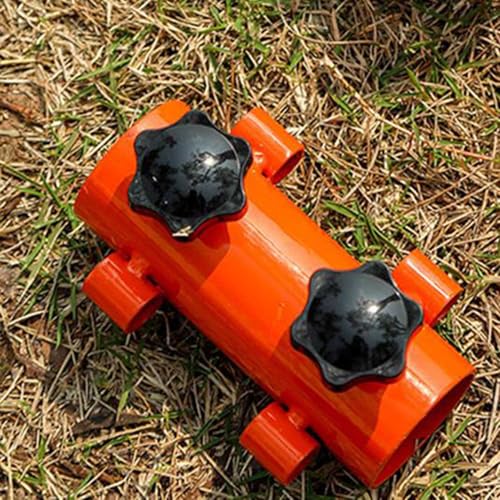 Accesorios de poste para camping y toldo ajustable de alta visibilidad naranja 2