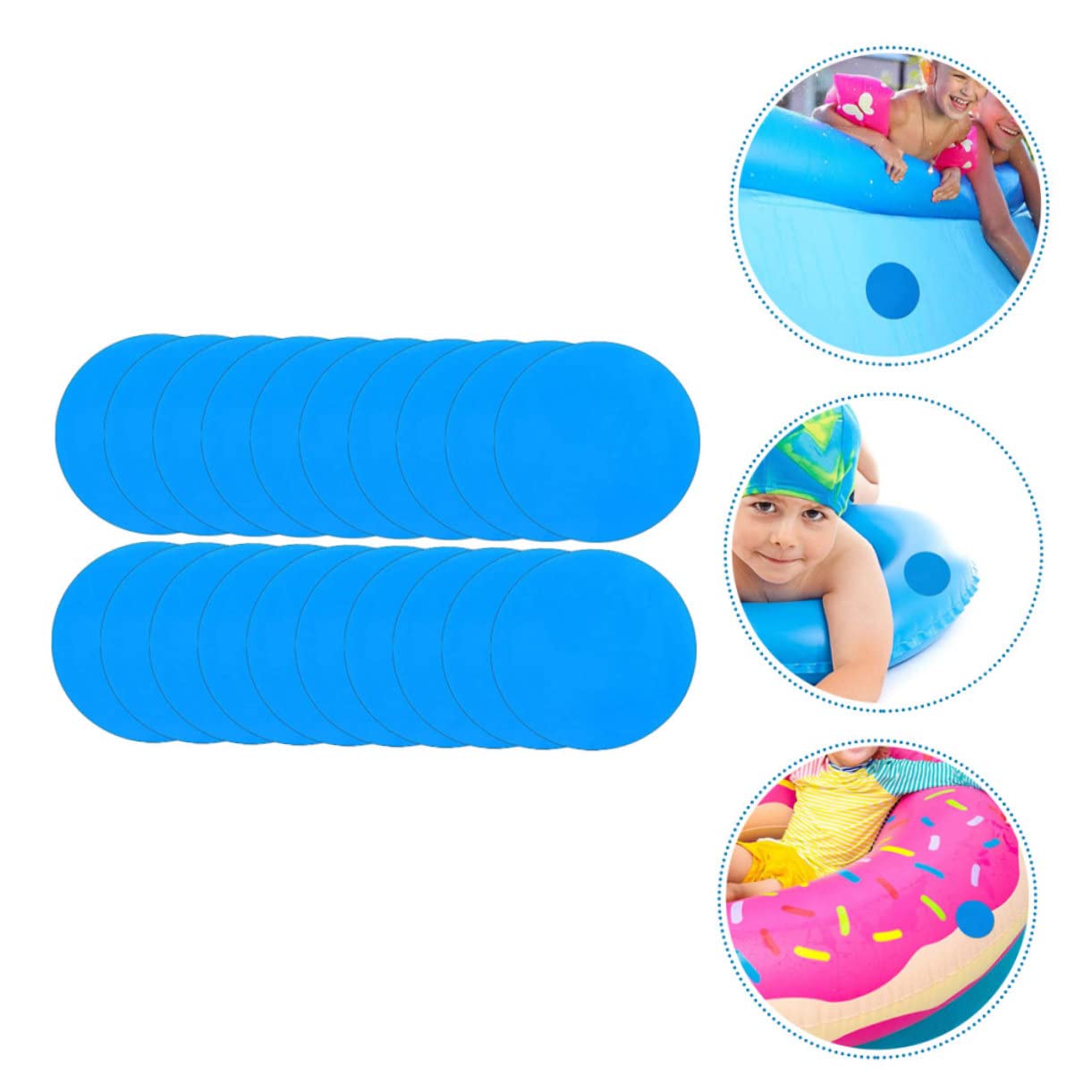UPKOCH 4 Sätze Selbstklebende Reparaturpatches Für Aufblasbare Gegenstände PVC Flicken Für Schwimmringe Boote Und Pools Und Langlebig Für Einfache Anwendungen 20 Stück * 4