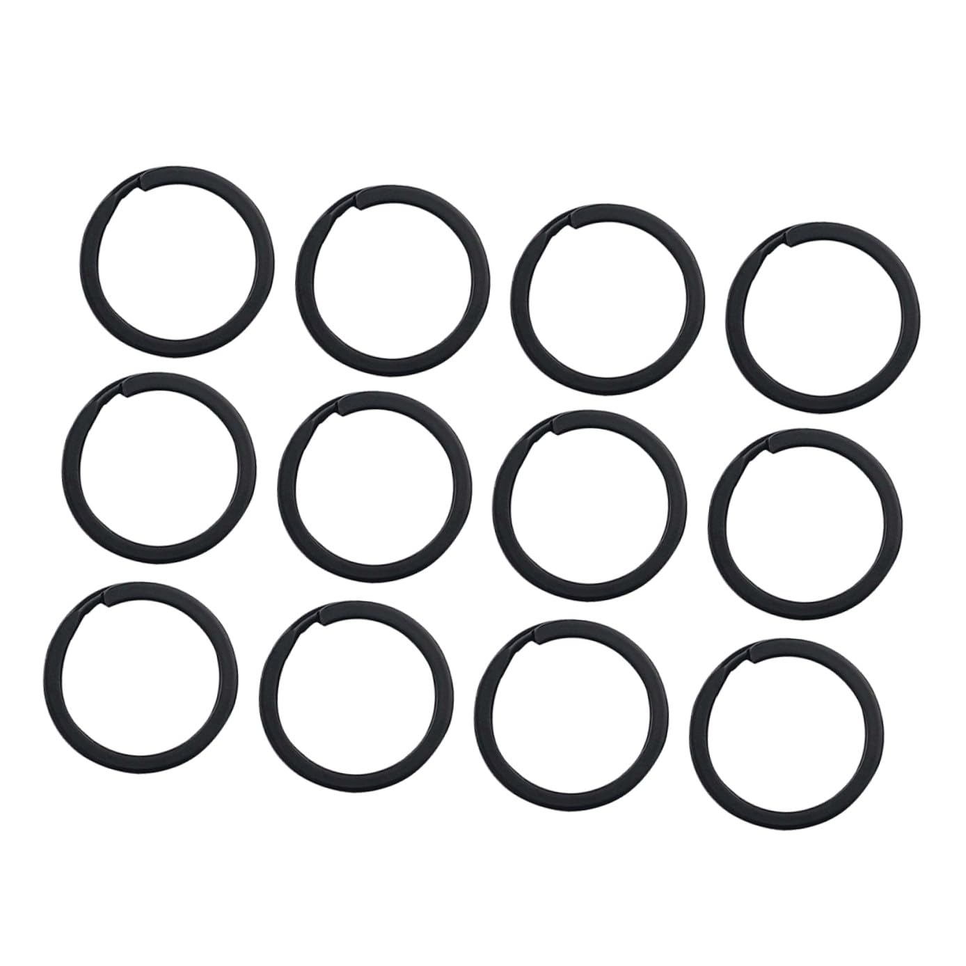 Anneaux de porte-clés brisés noirs en fer, accessoires DIY pour fabrication artisanale et cadeaux