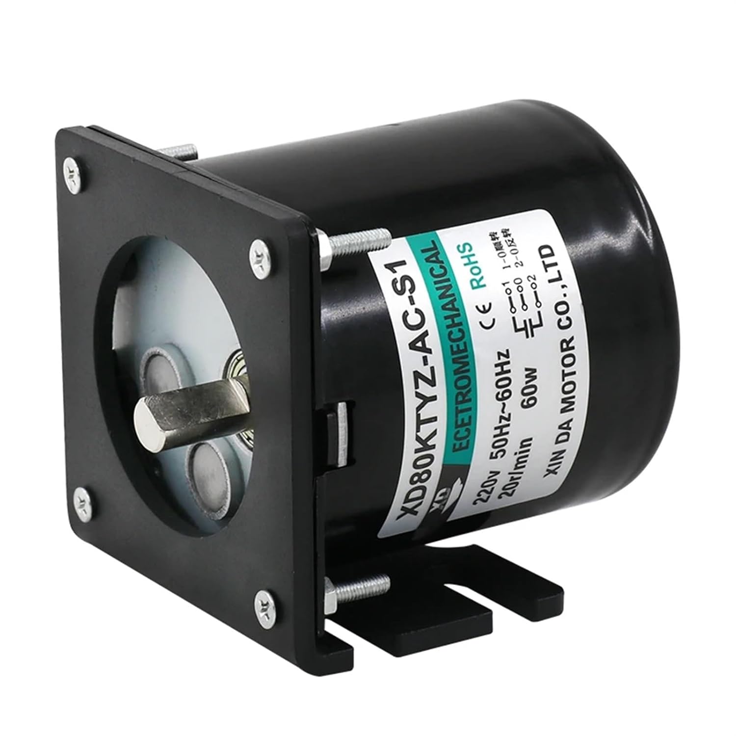 80KTYZ 5rpm -110rpm AC 220V 60W Micro Permanent Magnet Synchronous Gear Motor 1Pcs(20RPM)