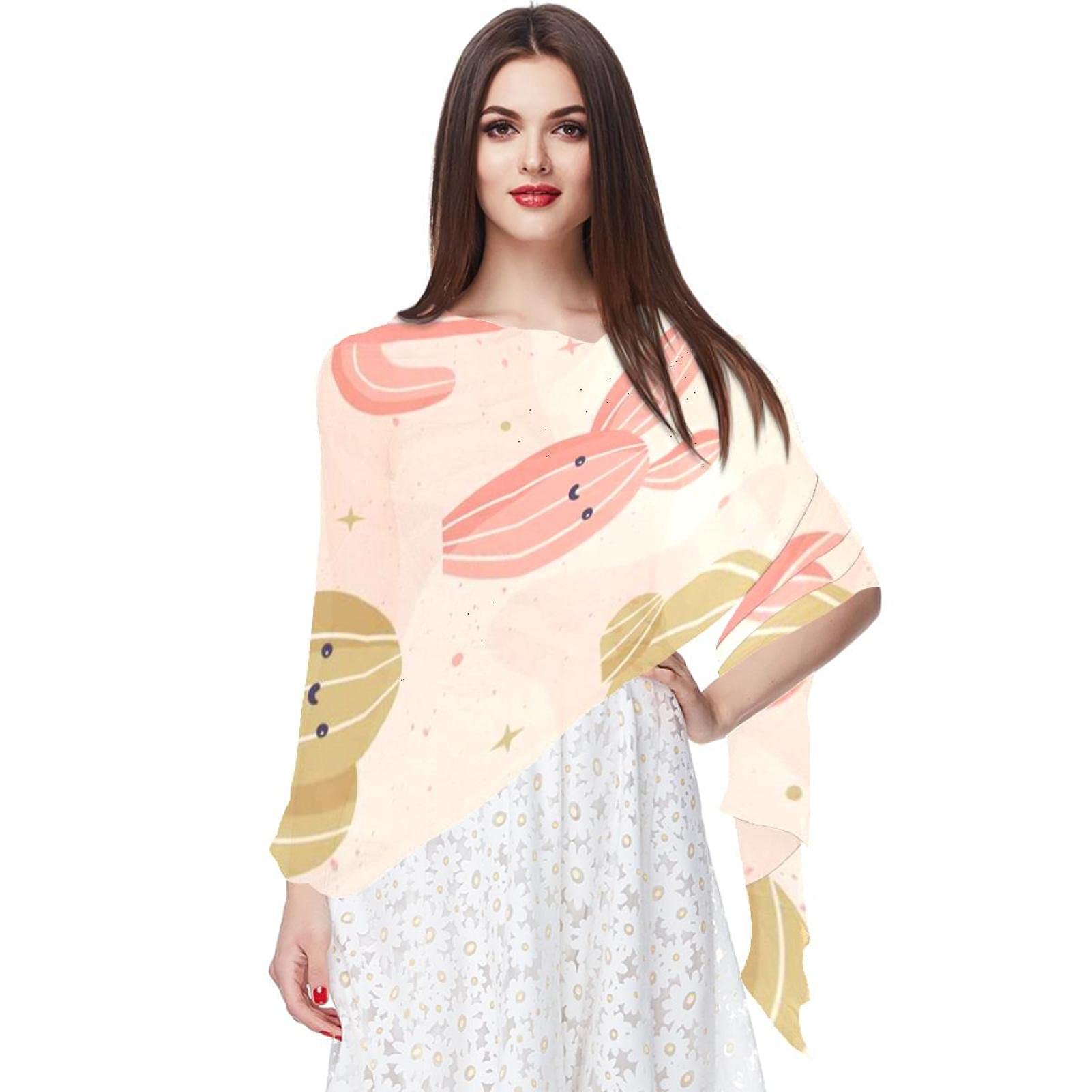 Écharpe longue en mousseline violette pour sublimer une robe simple - 7