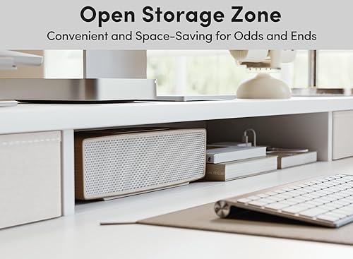 Miniatura 35 de BANTI Escritorio eléctrico de pie de 40 x 24 pulgadas con cajones dobles, mesa de pie ajustable en altura, escritorio de oficina en casa con estante