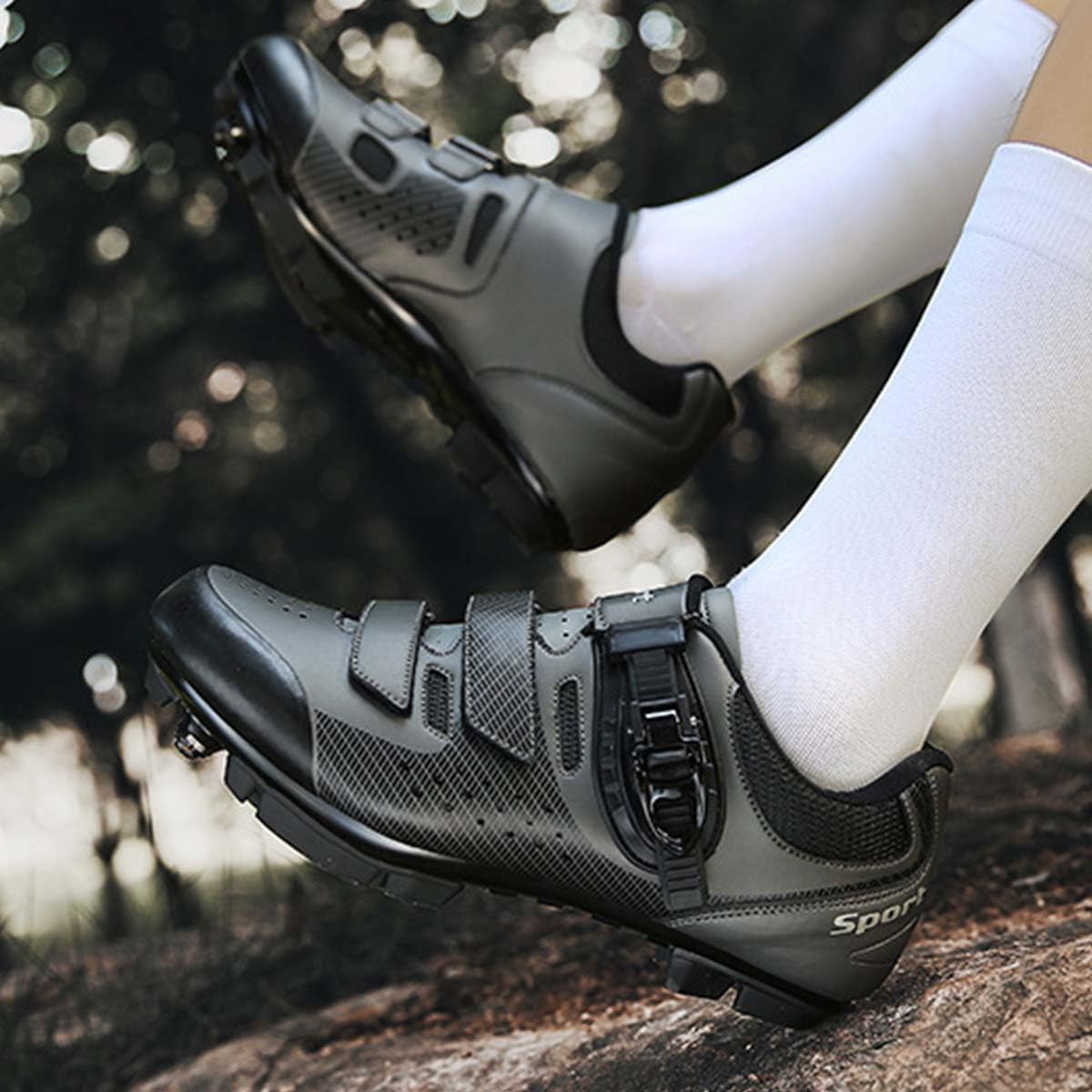 Scarpe da Ciclismo Uomo in Mountain Bike | Professionali Scarpe da MTB Compatibile con Shimano SPD 2-Bolts Pedals All'aperto per Bici