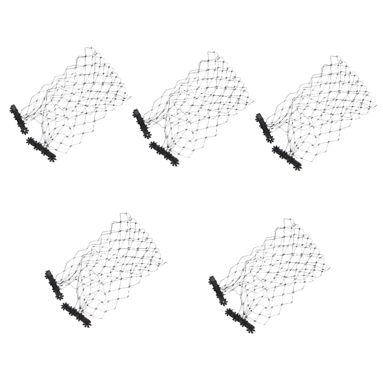 minkissy 5 Pz Velo di Strass Cappello da Sposa Velo a Gabbia per Uccelli in Strass Gabbia per Uccelli da Sposa Veli da Sposa per Spose Velo di Perle Tornante Mesh Banchetto Maglia