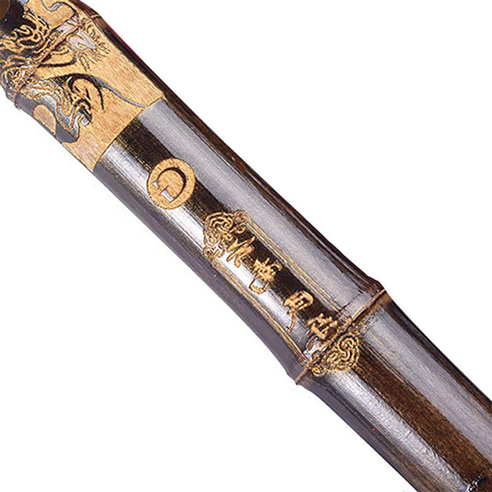 instrumento musical， Dragonpad - Instrumento étnico chino grabado con dragón, flauta BaWu de bambú, instrumento musical for principiantes(F Tone)