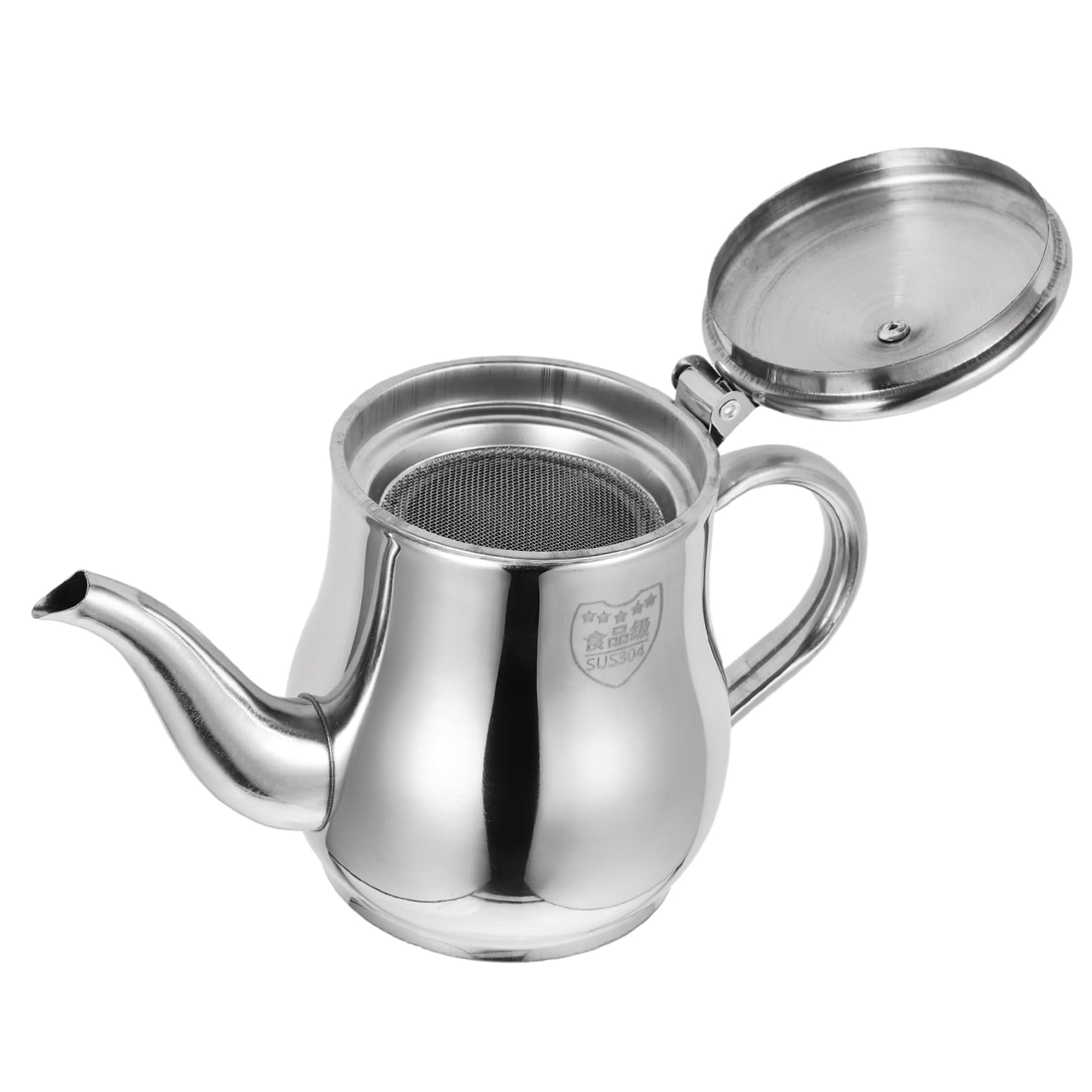 KOMBIUDA Contenedor Fácil de Limpiar Colador de Acero Inoxidable de 13oz de Aceite y Tapa para Filtración de Grasa Adecuado para Filtración en Cocina