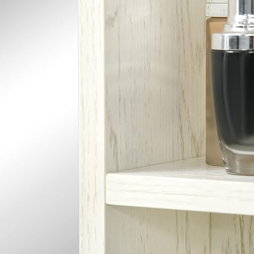 Miniatura 9 de kleankin Botiquín de baño de 24.75 x 25.5 pulgadas con espejo, estante de almacenamiento, armario de baño montado en la pared para sala de estar y