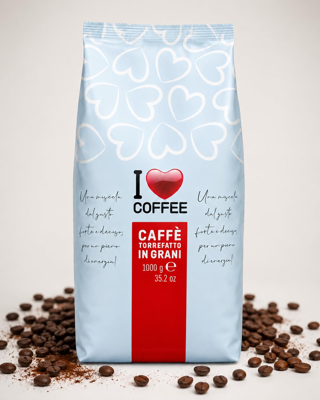 ILOVECOFFEE Miscela Rossa Caffè in Grani Tostatura Media 3 kg | Tostatura Media, Miscela Rossa
