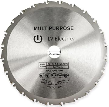 Saw Blade 210x30mm Circular Saw Blade 24T 48T 60T 80T TCT Saw Blade Carbide Tipped Wood Cutting Disc for Power Tools,210x30x80T210x25.4x24T