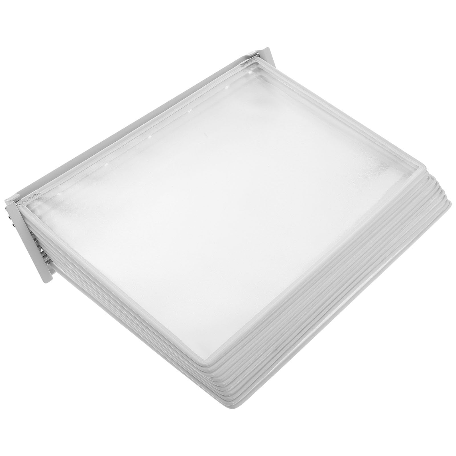 Wandmontierter A4-aktenhalter 10 Seiten Eisen Pvc Weiß