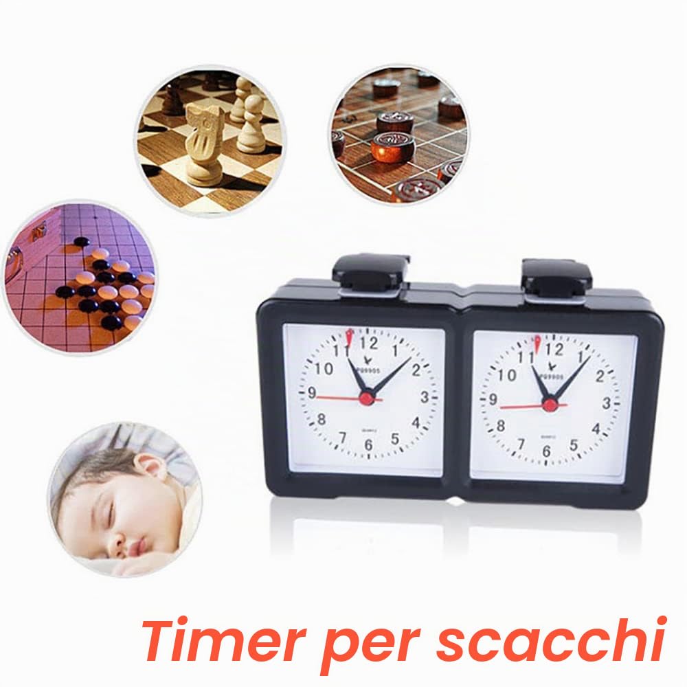Orologio elettronico analogico a scacchi, orologio professionale per scacchi I-GO, gioco da tavolo