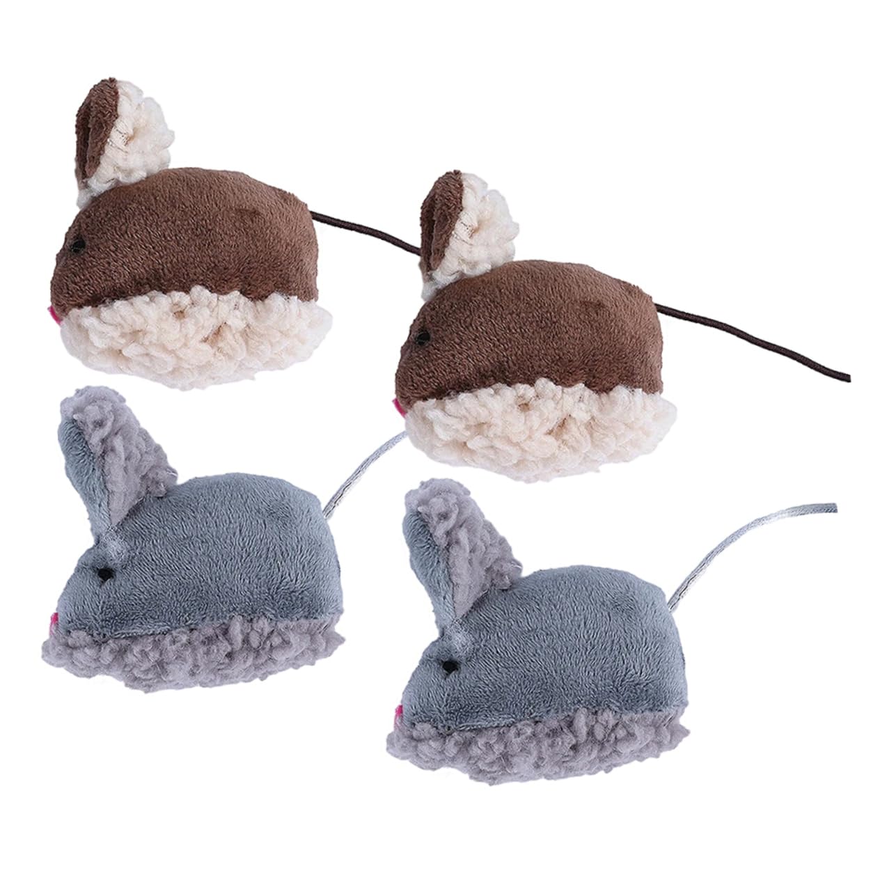 VANZACK 16pièces Jouets pour Chats Forme De Souris Jouets Molar Interactifs pour Instinct De Chasse Et Encourager Activité des Chats Intérieur