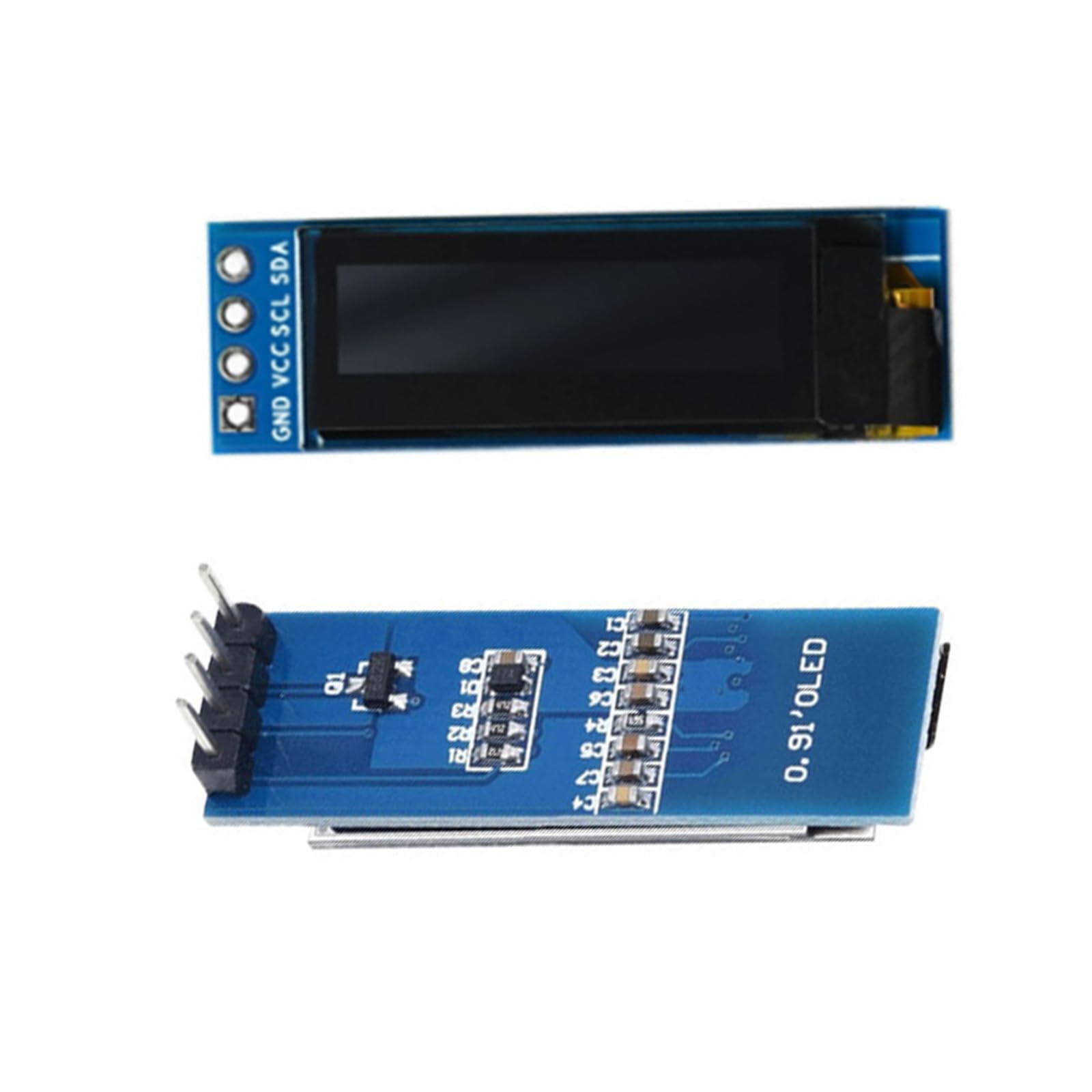 3 szt. moduł wyświetlacza OLED LCD 0,91 cala | IIC 128 × 32 wyświetlacz LCD kompatybilny z Arduino i innymi mikrokontrolerami, 3,3 V, niebieski