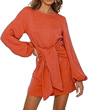 orange sweater dress long sleeve