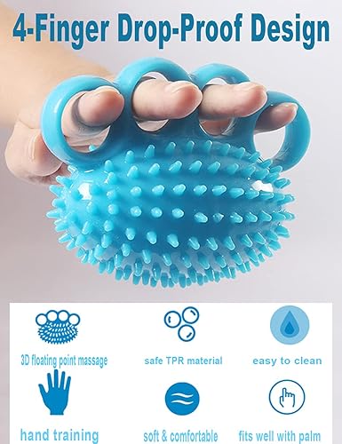 Miniatura 3 de Fortalecedor de agarre de mano, ejercitador de dedos, pelota de entrenamiento para recuperación de pacientes, accidente cerebrovascular para