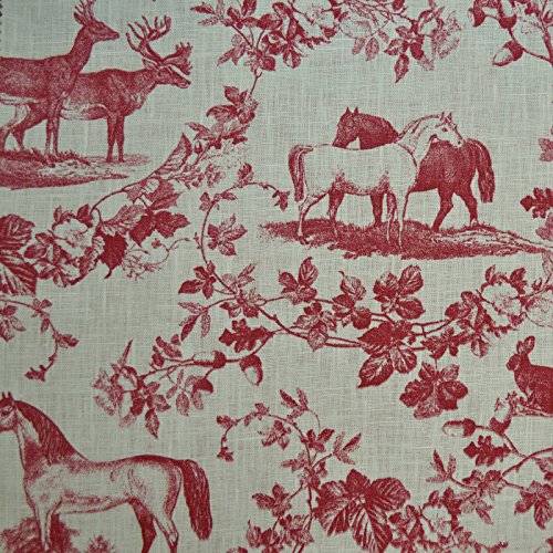 Textiles français Tessuto di lino - il cavallo