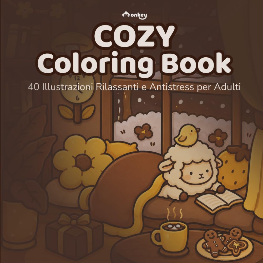 Cozy Coloring Book: 40 Illustrazioni Rilassanti Antistress per Adulti e Ragazzi - Autunno e Inverno per Relax e Mindfulness