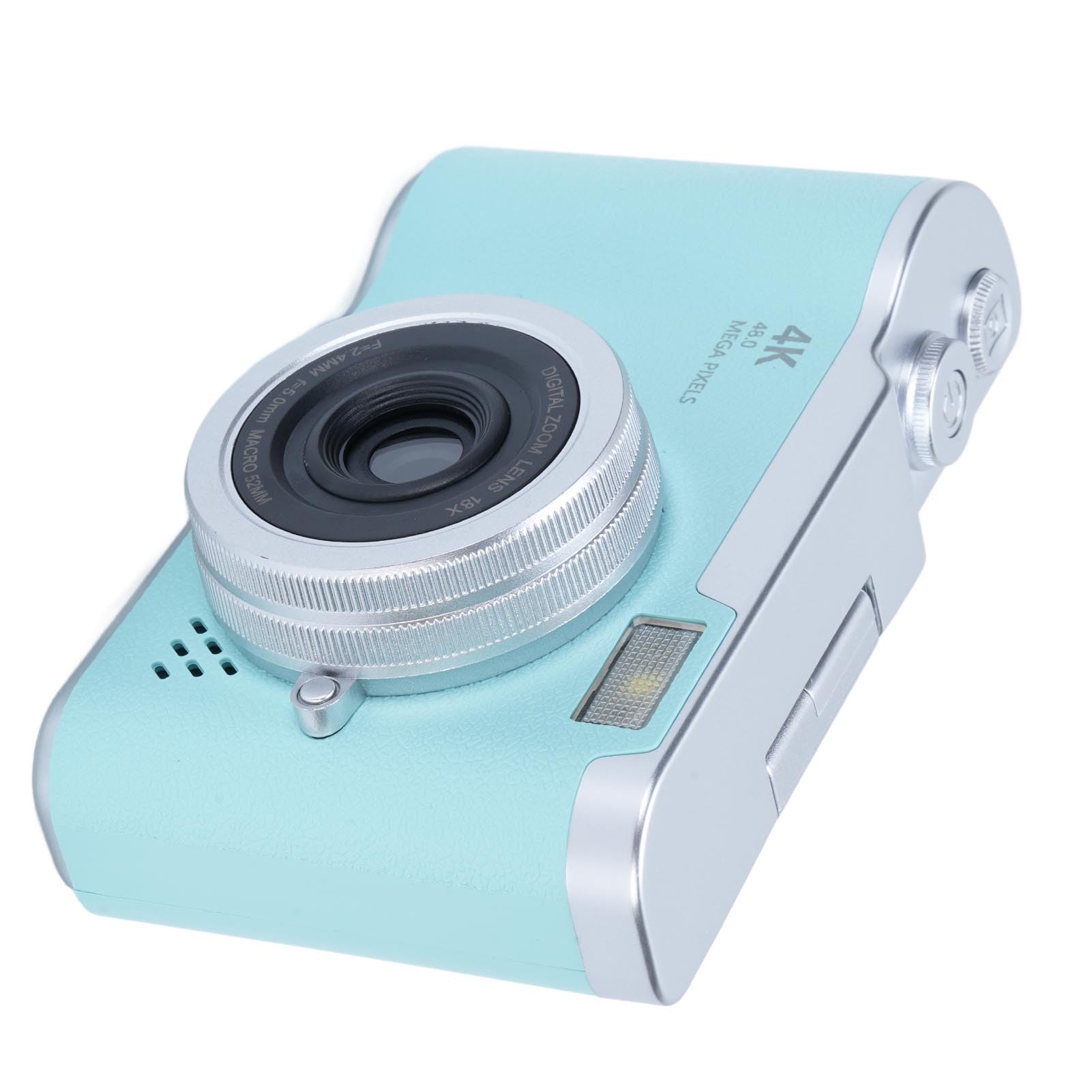 Topiky Cámara Digital 1080P 48MP Pantalla Abatible de 2,4 Pulgadas, Cámara de Vídeo Compacta con Zoom Digital 8X, de Fotografía para Niños y Adolescentes (Green)