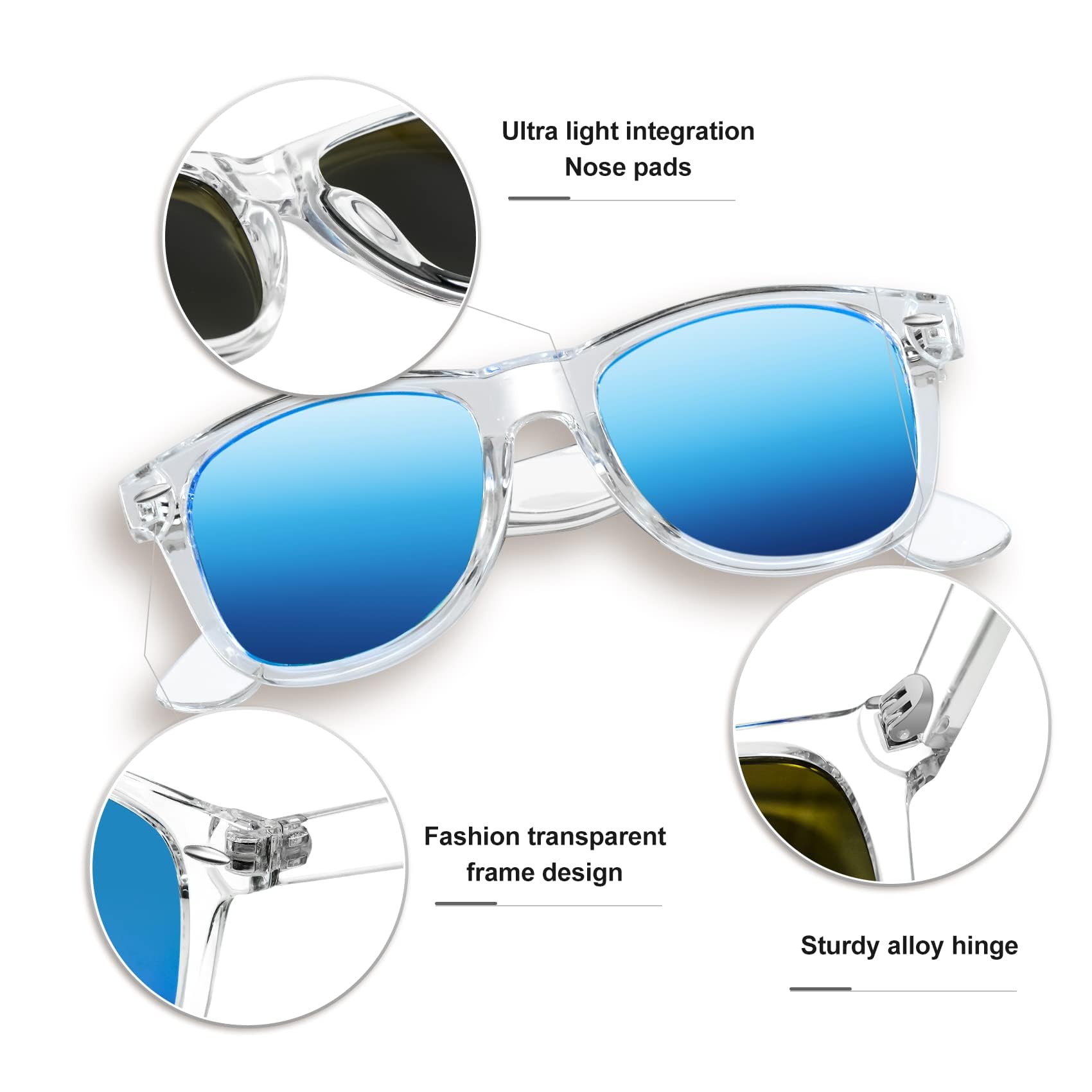 KANASTAL Lunettes de Soleil Polarisées Homme et Femme Retro, 2 Paires Mode Vintage Lunettes de Soleil Carrées Classiques UV400 pour Pêche Conduire Voyager