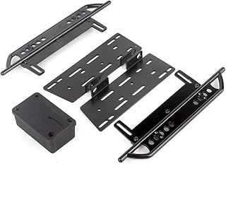 LCX Racing 1/10th RC Crawler Car Aluminum Alloy Rail Steel Side Step Running Board Rock Slider for Axial SCX10 II 90046 Wrangle Body