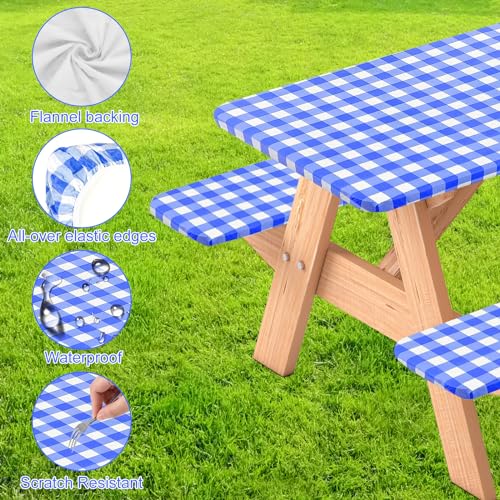 Nappe de camping élastique imperméable avec envers en flanelle anti-rayures - 4
