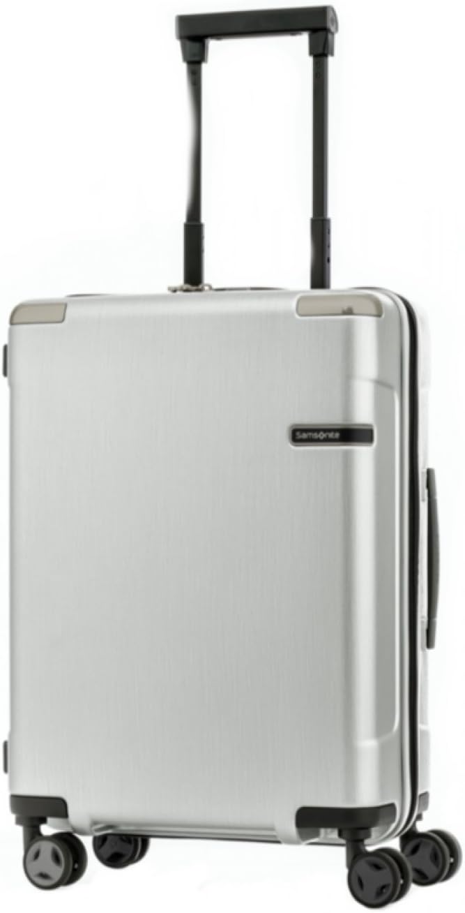 Evoa Polycarbonate 55 cms Brushed Silver Hardsided Cabin Luggage (SAM SP55/20-BRUSHED Silver)
